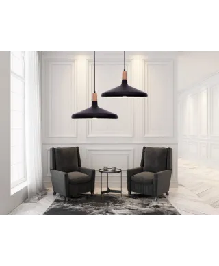 Lampa wisząca - Skandynawska - Czarna Bafido C1