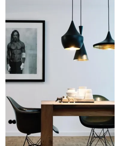 Lampa wisząca potrójna - Czarna Foggi W3