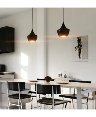 Lampa industrialna - wisząca - LOFT Czarna - Foggi 12B