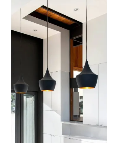 Lampa industrialna - wisząca - LOFT Czarna - Foggi 12B