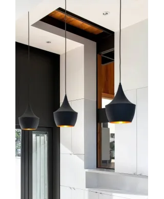 Lampa industrialna - wisząca - LOFT Czarna - Foggi 12B