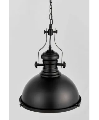 Lampa wisząca - Czarna industrialna - Eligio W1