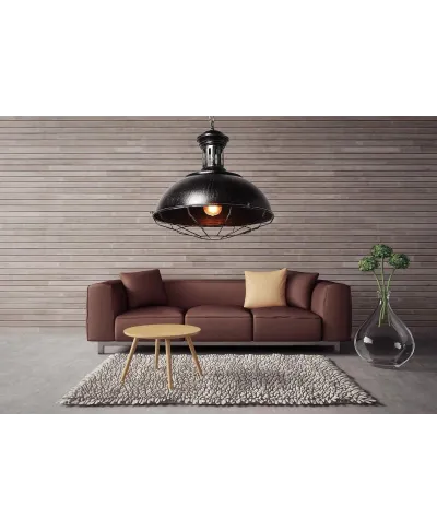 Lampa wisząca industrialna - Loft Stare srebro Boccato