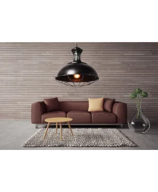 Lampa wisząca industrialna - Loft Stare srebro Boccato