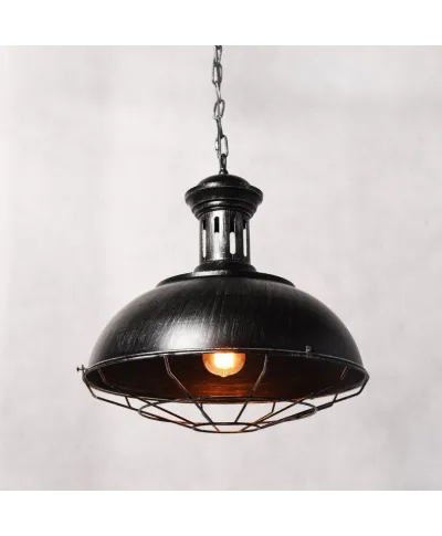 Lampa wisząca industrialna - Loft Stare srebro Boccato