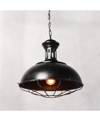 Lampa wisząca industrialna - Loft Stare srebro Boccato
