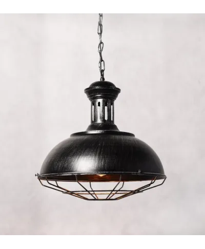 Lampa wisząca industrialna - Loft Stare srebro Boccato
