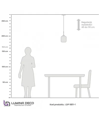 Lampa wisząca - różowe złoto - Alacosmo W1