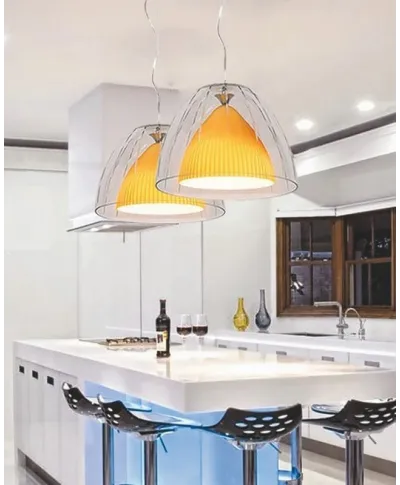 NOWOCZESNA LAMPA WISZĄCA ŻÓŁTA ARVILLA D40