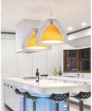 NOWOCZESNA LAMPA WISZĄCA ŻÓŁTA ARVILLA D40