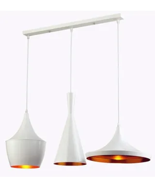 Lampa wisząca - Potrójna - LOFT Biała - Foggi Trio