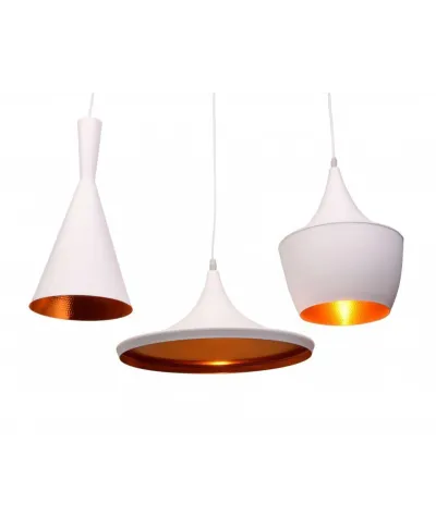 Lampa wisząca - Potrójna - LOFT Biała - Foggi Trio