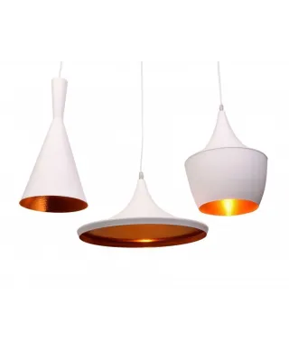 Lampa wisząca - Potrójna - LOFT Biała - Foggi Trio