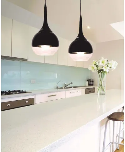 Lampa wisząca - sufitowa - Czarna - Frudo - 18x25cm