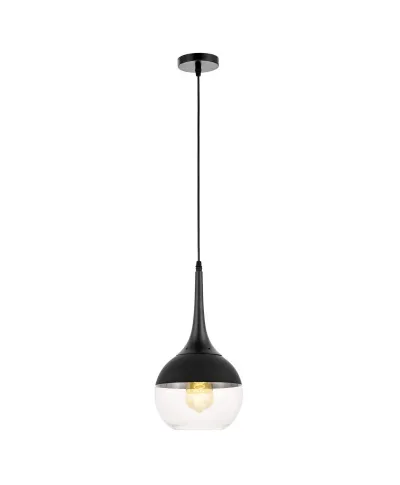 Lampa wisząca - sufitowa - Czarna - Frudo - 18x25cm