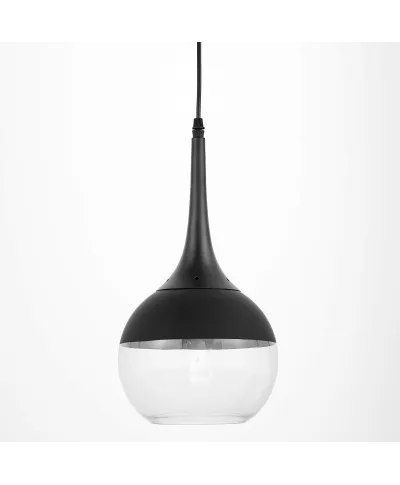 Lampa wisząca - sufitowa - Czarna - Frudo - 18x25cm