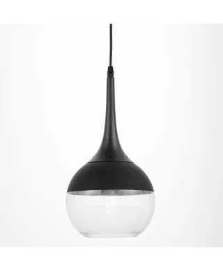 Lampa wisząca - sufitowa - Czarna - Frudo - 18x25cm