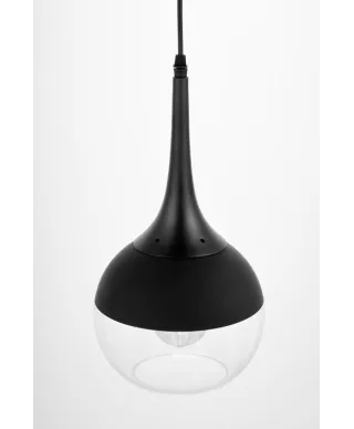 Lampa wisząca - sufitowa - Czarna - Frudo - 18x25cm