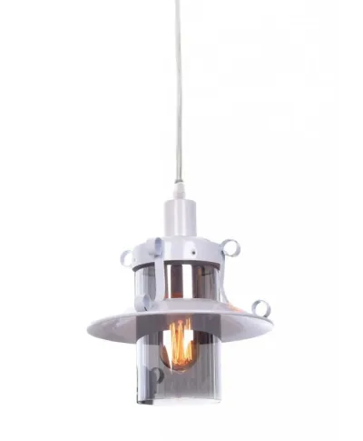 Industrialna lampa wisząca - Biała LOFT - Capri W1