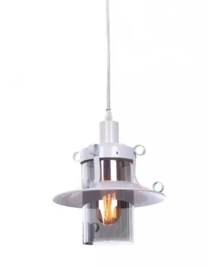 Industrialna lampa wisząca - Biała LOFT - Capri W1