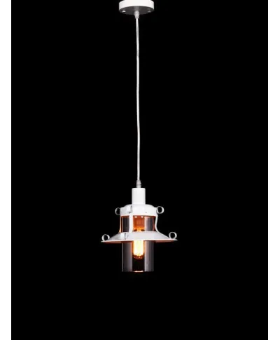 Industrialna lampa wisząca - Biała LOFT - Capri W1