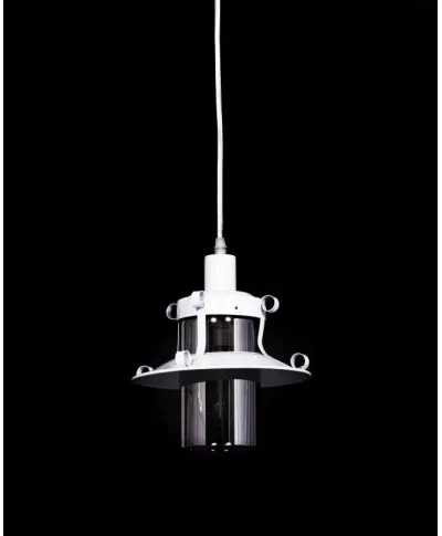 Industrialna lampa wisząca - Biała LOFT - Capri W1