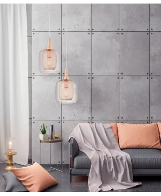 Lampa wisząca - Różowe Złoto Bessa