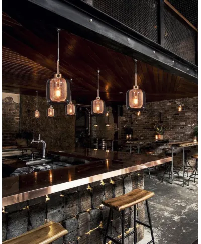 Lampa wisząca - Różowe Złoto Bessa