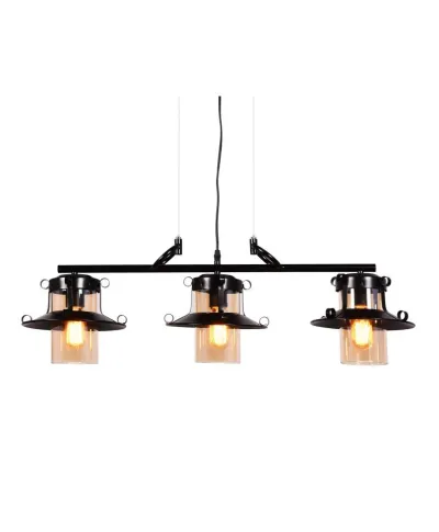 Lampa wisząca - Industrialna - Loft Czarna - Capri Trio