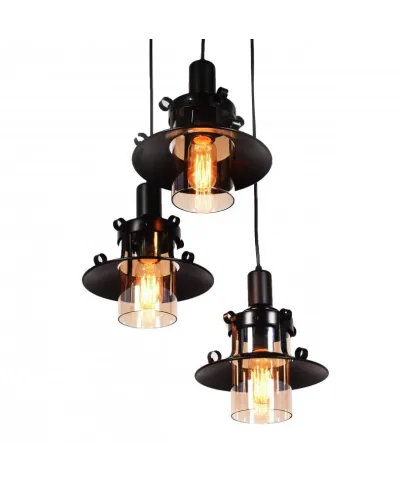 Lampa wisząca - Industrialna - Loft Czarna - Capri W3