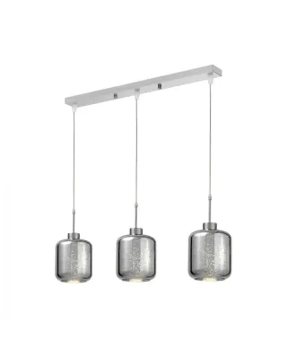 Lampa wisząca potrójna - Chromowana Alacosmo W3