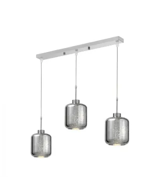 Lampa wisząca potrójna - Chromowana Alacosmo W3