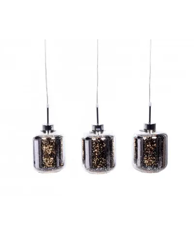 Lampa wisząca potrójna - Chromowana Alacosmo W3