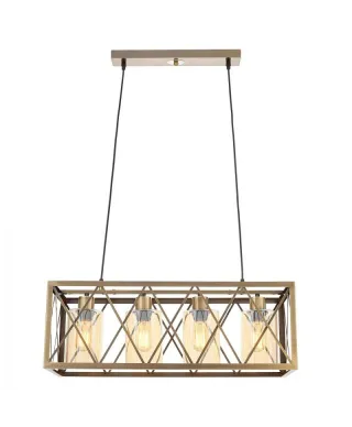 Lampa wisząca - Mosiężna Loft Nortis