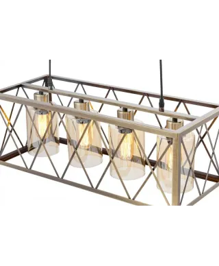 Lampa wisząca - Mosiężna Loft Nortis