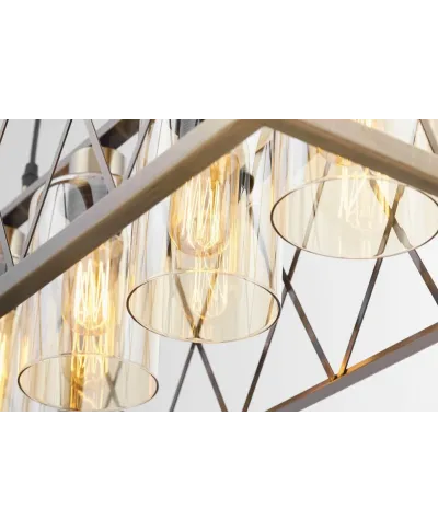 Lampa wisząca - Mosiężna Loft Nortis