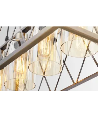 Lampa wisząca - Mosiężna Loft Nortis