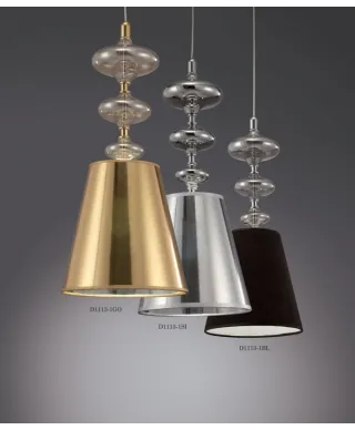 Lampa wisząca - Srebrna Veneziana W1