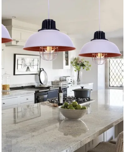 Lampa wisząca - Biała Loft Fuko