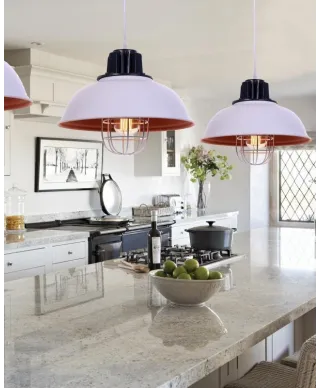 Lampa wisząca - Biała Loft Fuko