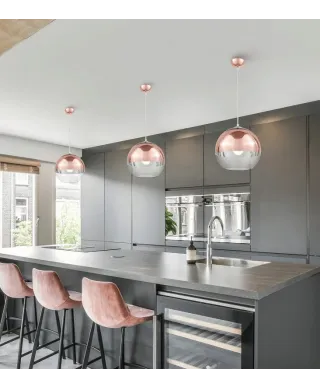 Lampa wisząca - Nowoczesna - Różowe Złoto - Veroni D20