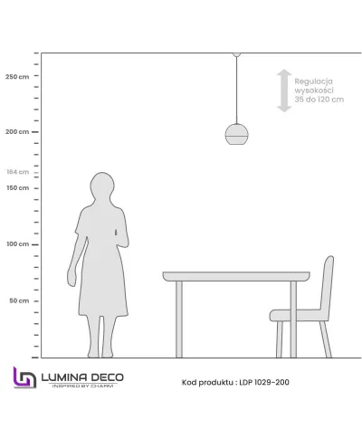 Lampa wisząca - Nowoczesna - Różowe Złoto - Veroni D20