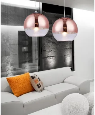 Lampa wisząca - Nowoczesna - Różowo Złota - Veroni D30