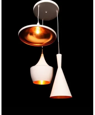 Lampa wisząca - Potrójna - LOFT Biała - Foggi W3