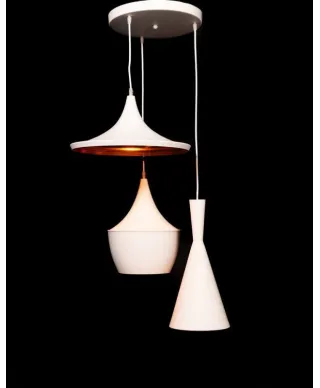 Lampa wisząca - Potrójna - LOFT Biała - Foggi W3