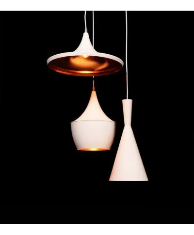 Lampa wisząca - Potrójna - LOFT Biała - Foggi W3