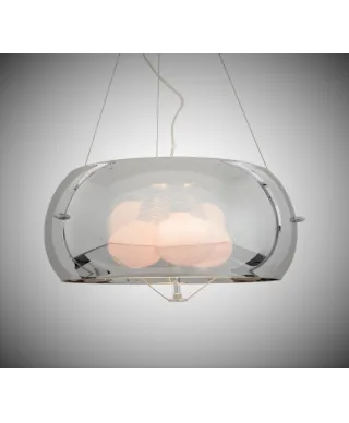 Lampa wisząca - Chromowana nowoczesna Stilio D50