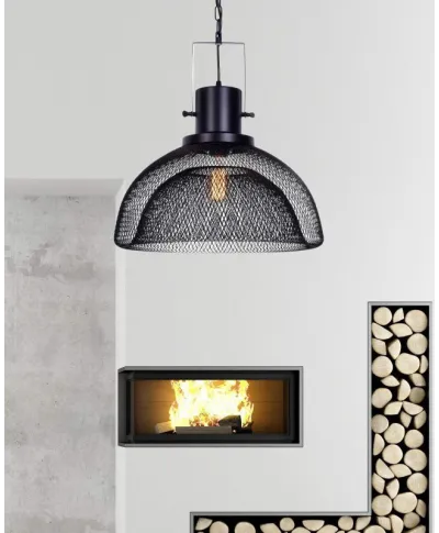 Lampa wisząca - Nowoczesna czarna Glencor