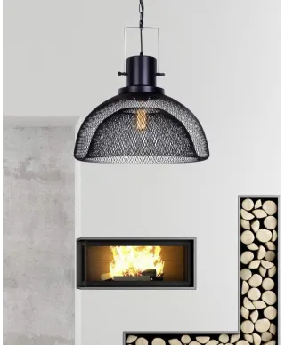 Lampa wisząca - Nowoczesna czarna Glencor