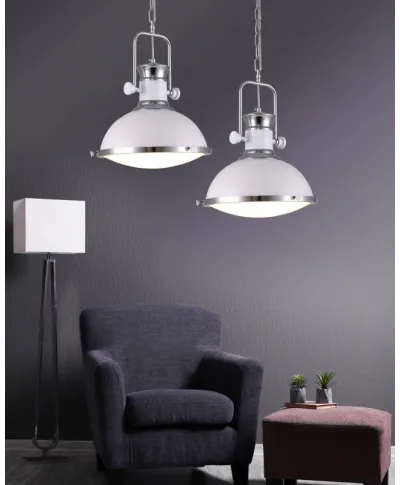 Lampa wisząca - Biała Loft - Batore W1